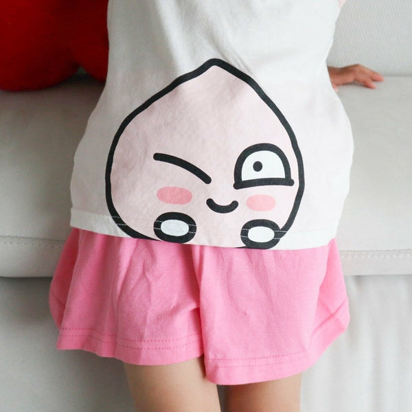 Big Face Sleeveless Shirt and Pants Set _ Apeach